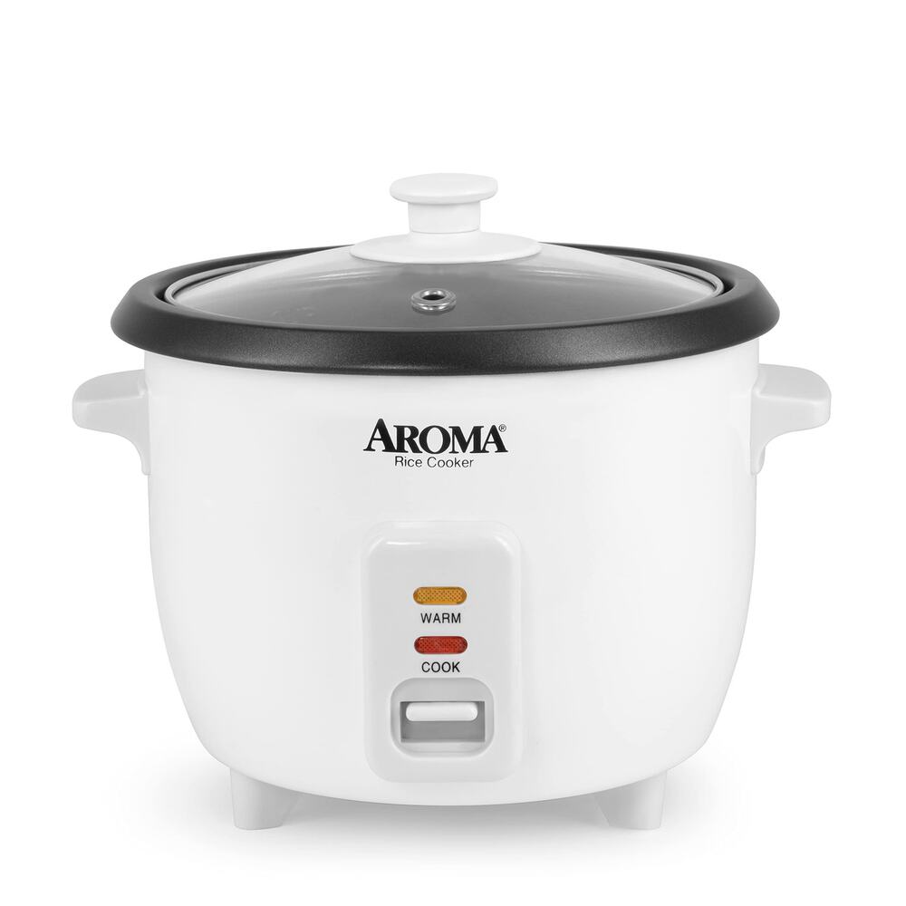 NWT Aroma 6-Cup One Touch Rice Cooker White ARC-363NG
